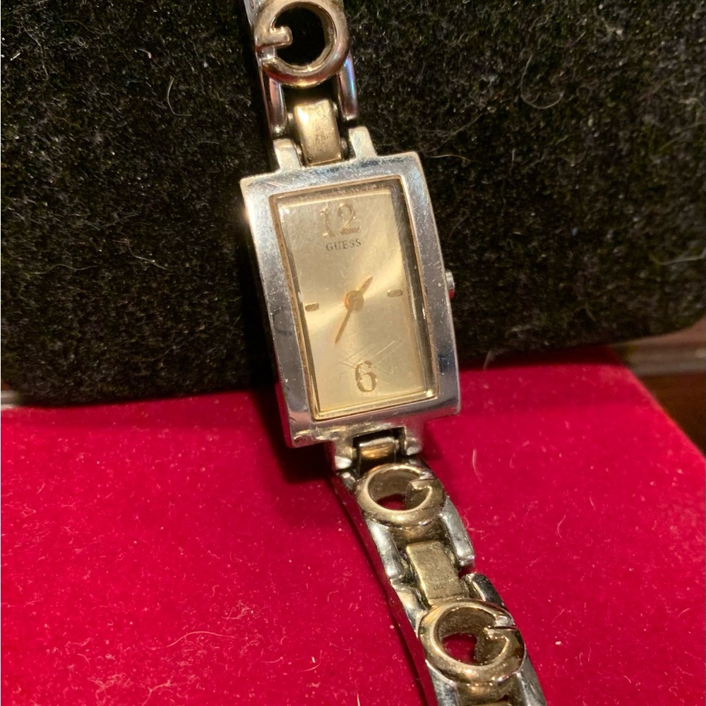 GUESS G75940L Two Tone Quartz Analog Women's Watch, pre owned